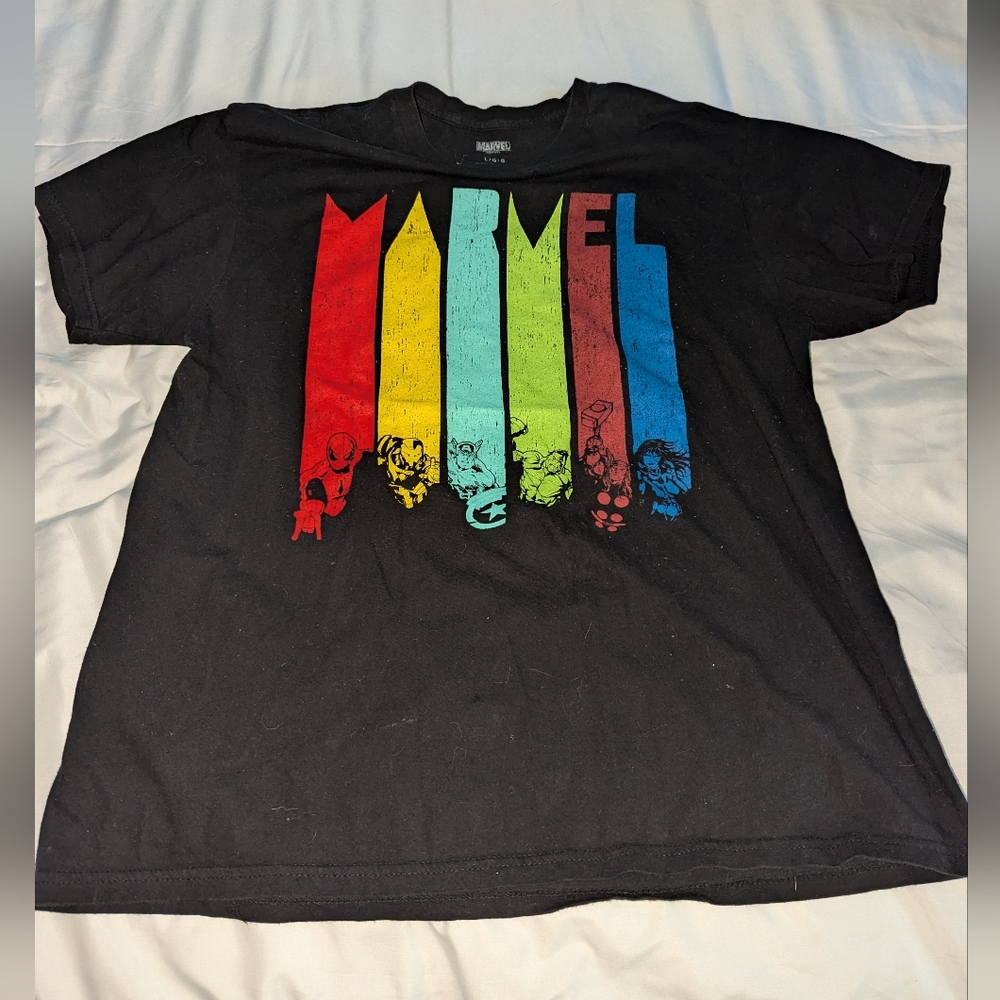 Marvel Adult Large Black Graphic Short Sleeve T-Shirt
